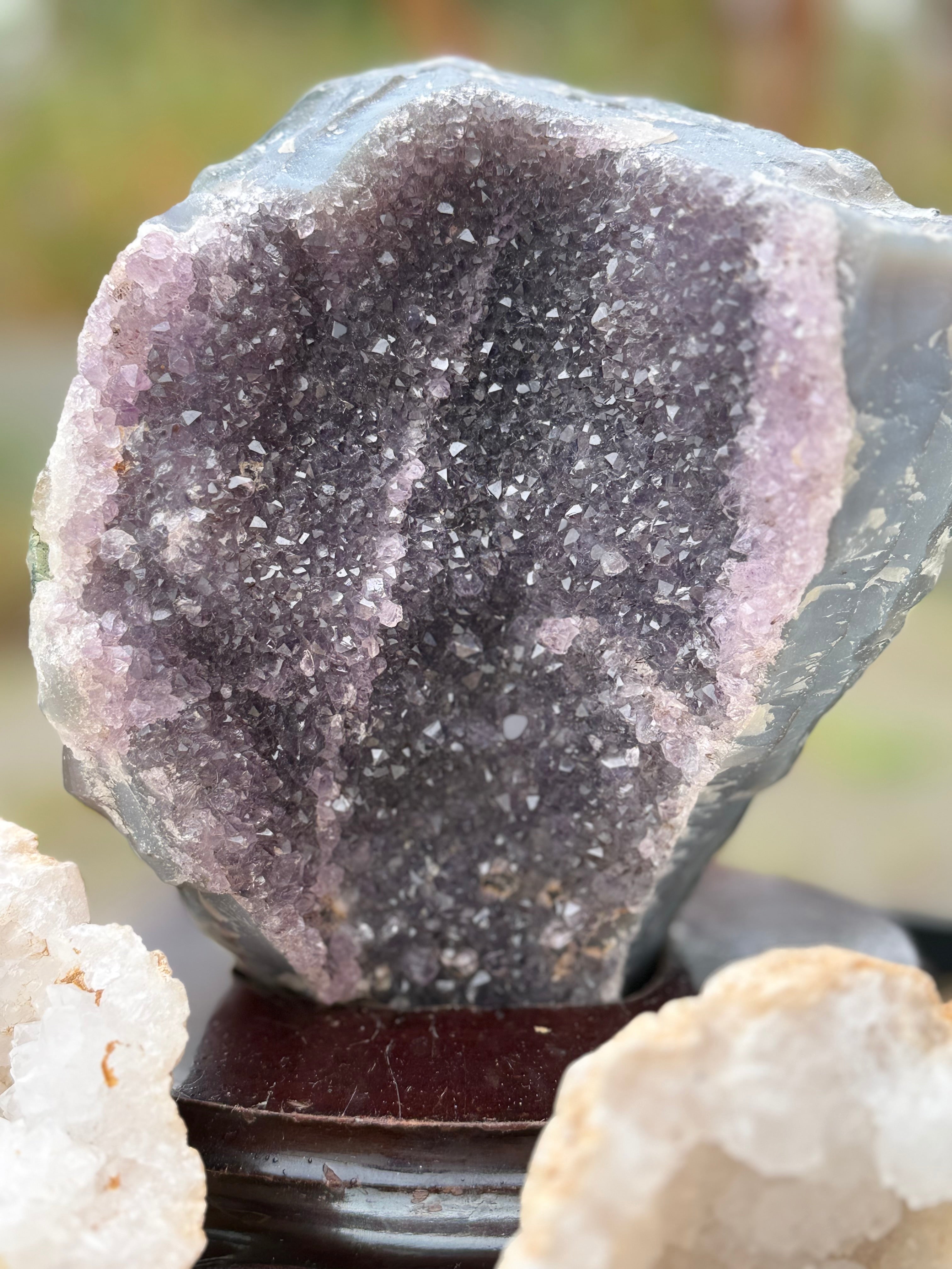Ametyst rå krystall – naturlig geode